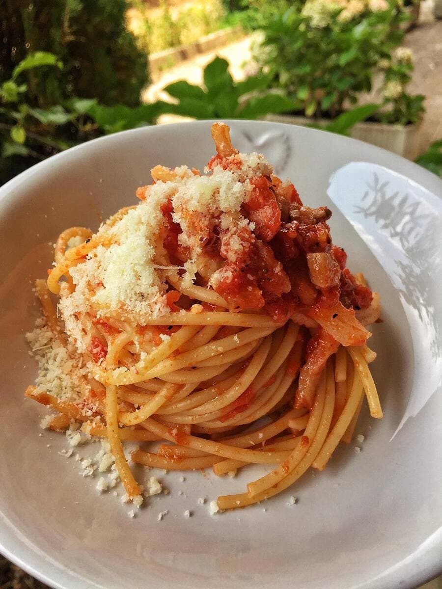 Pasta all'Amatriciana, Italy Pasta all'Amatriciana, Italy