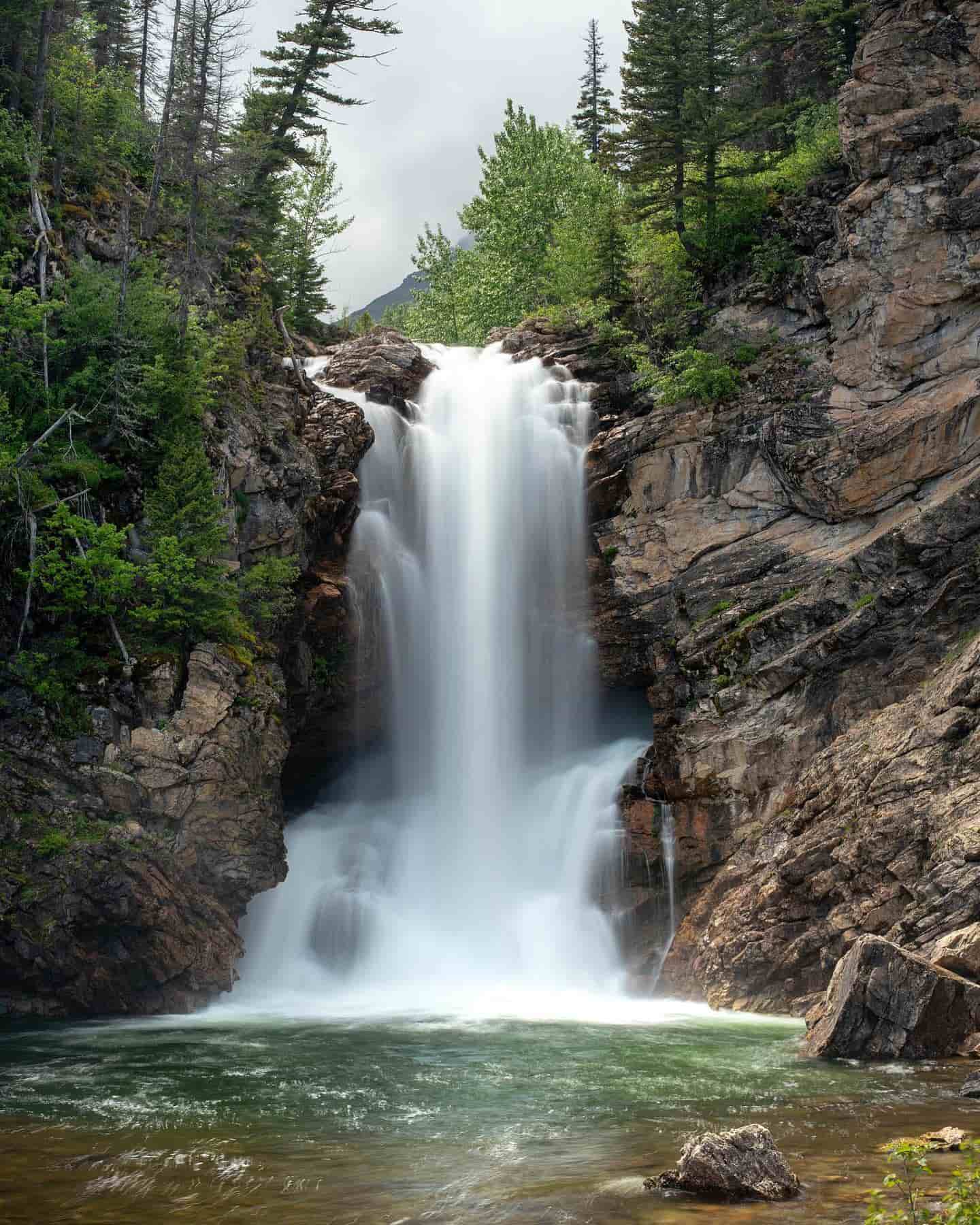 Running Eagle Falls, Two Medicine, USA Running Eagle Falls, Two Medicine, USA