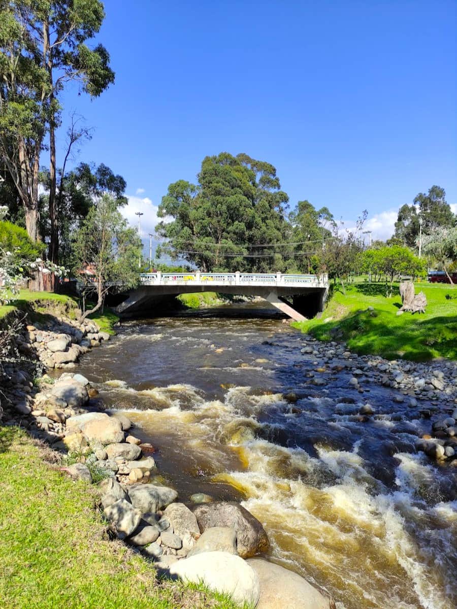 The Yanuncay River, Cuenca, Ecuador The Yanuncay River, Cuenca, Ecuador
